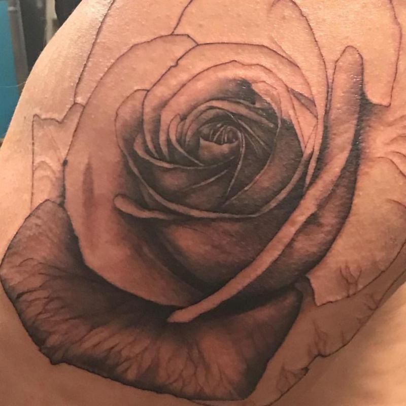 Black Rose Butt Tattoo 2