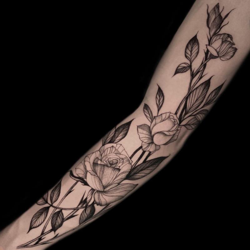 Black Rose Tattoo Arm 1