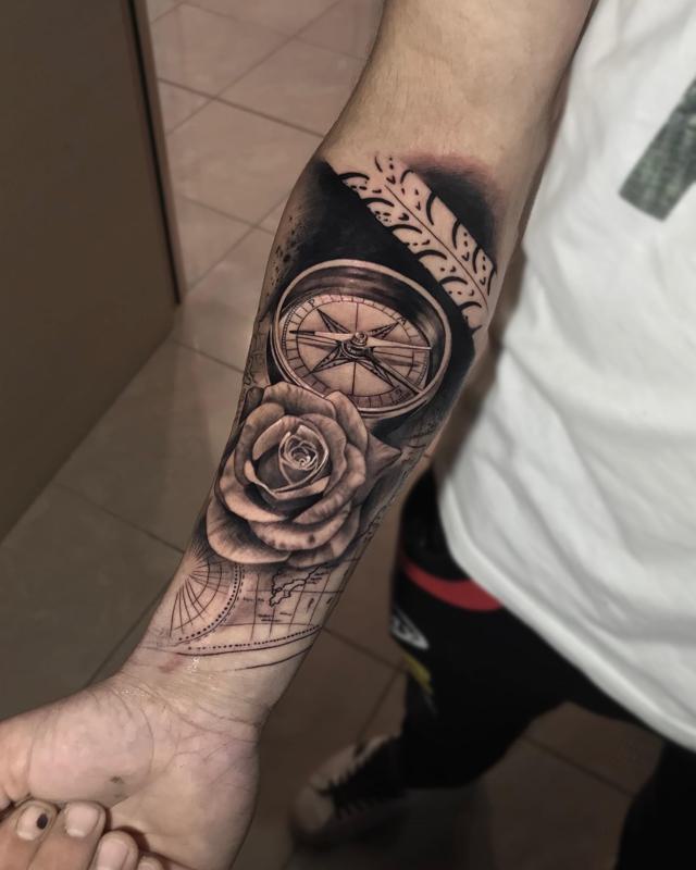 Black Rose Tattoo Arm 3