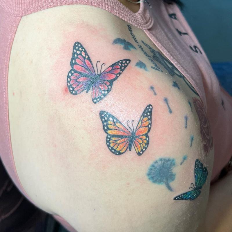 Butterfly Shoulder Tattoos for Females 1