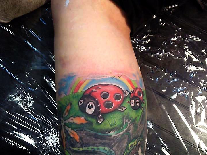 Cartoon Ladybug Tattoos 3