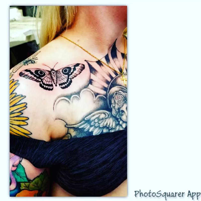 Chest and Shoulder Tattoo 2