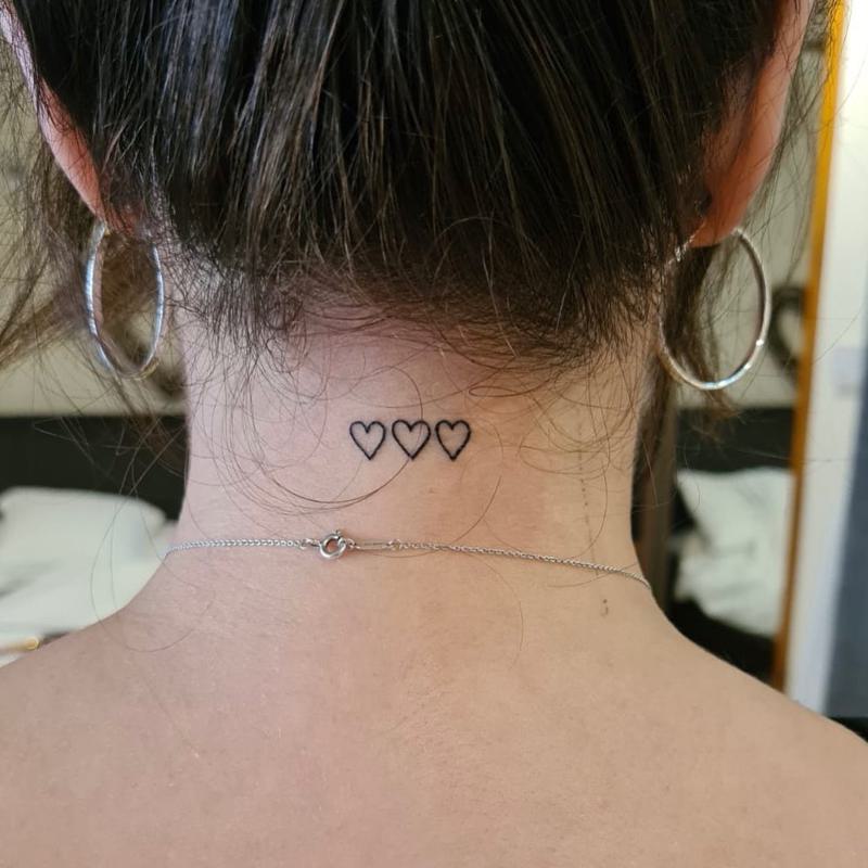 Cute Back of the Neck Tattoos 4