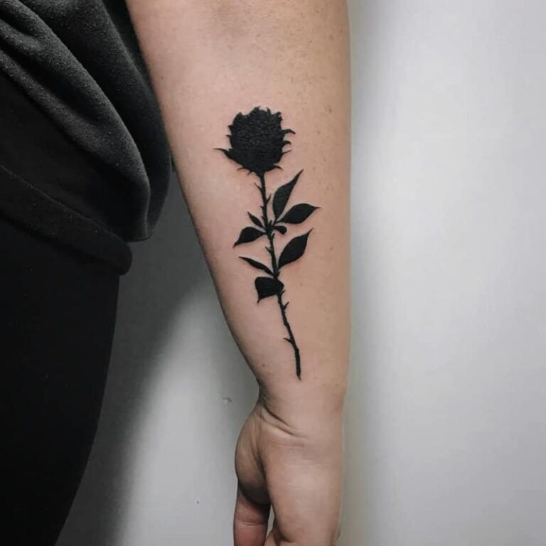 80 Unique Black Rose Tattoo Designs and Meaning