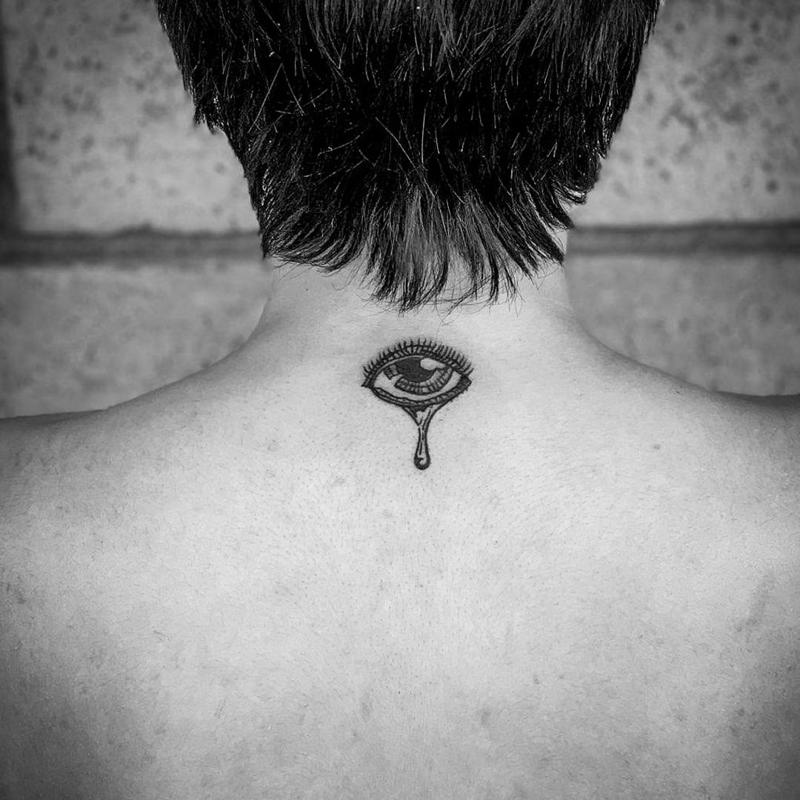 Eye Tattoo Back of Neck 4