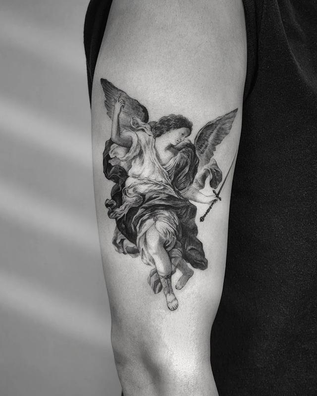 Female Protector Guardian Angel Tattoo 1