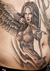 Female Protector Guardian Angel Tattoo 2