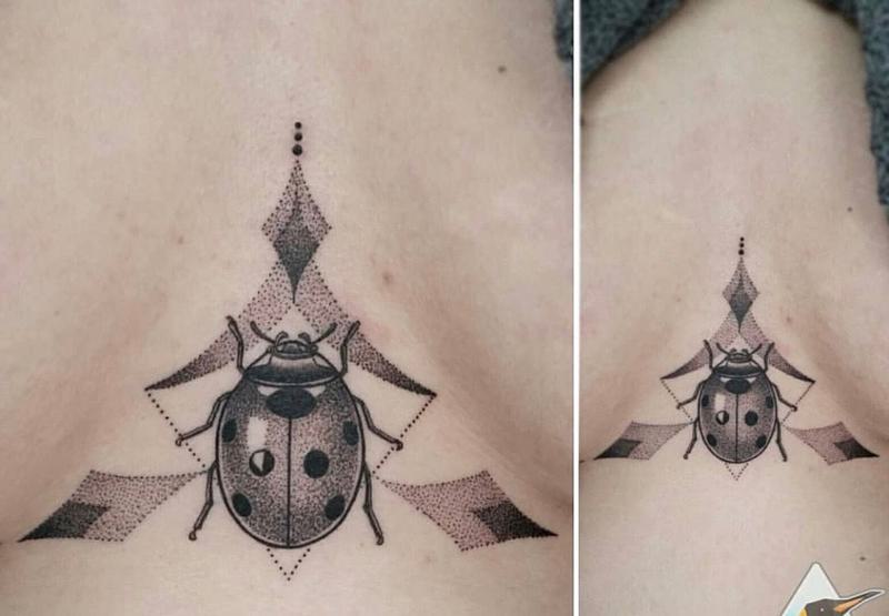 Geometric Ladybug Tattoo 4