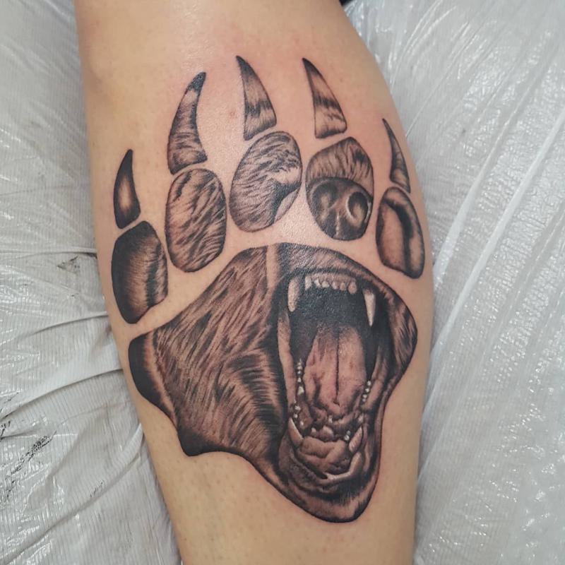 Grizzly Bear Paw Tattoo 1