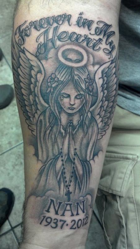 Guardian Angel Prayer Tattoo 2