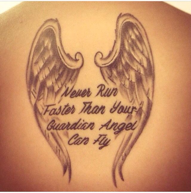 Guardian Angel Quote Tattoo 2