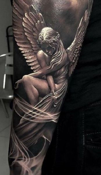 Guardian Angel Sleeve Tattoos 1