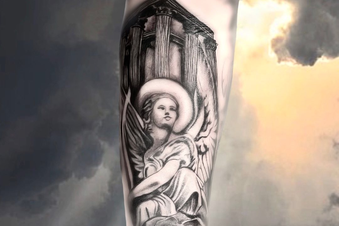 Heavenly Ink 18 Guardian Angel Tattoo Ideas for Men  Stylendesigns