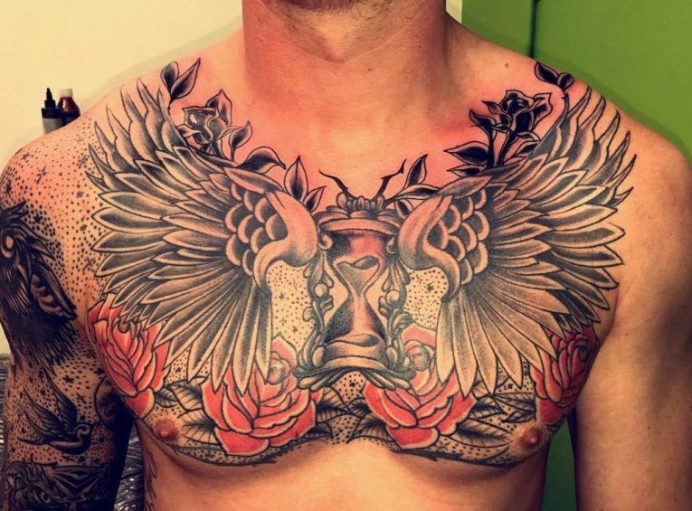 Guardian Angel Tattoo Chest 3