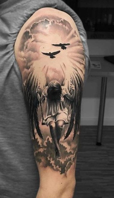 11+ Female Protector Guardian Angel Tattoo Ideas That Will Blow Your Mind!  - alexie