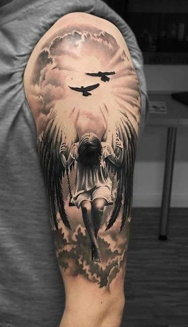 49 Beautiful Shoulder Angel Tattoos