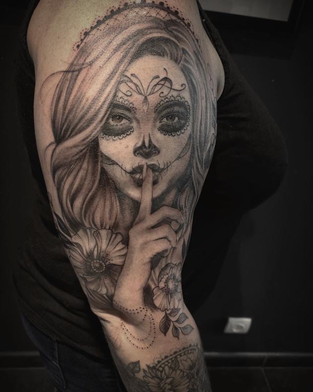 La Catrina Santa Muerte Tattoo 3