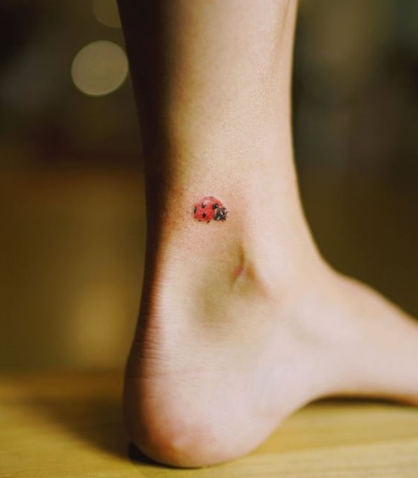 Ladybug Ankle Tattoo 2