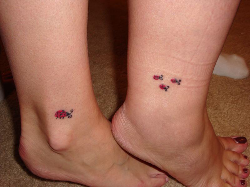 Ladybug Ankle Tattoo 3