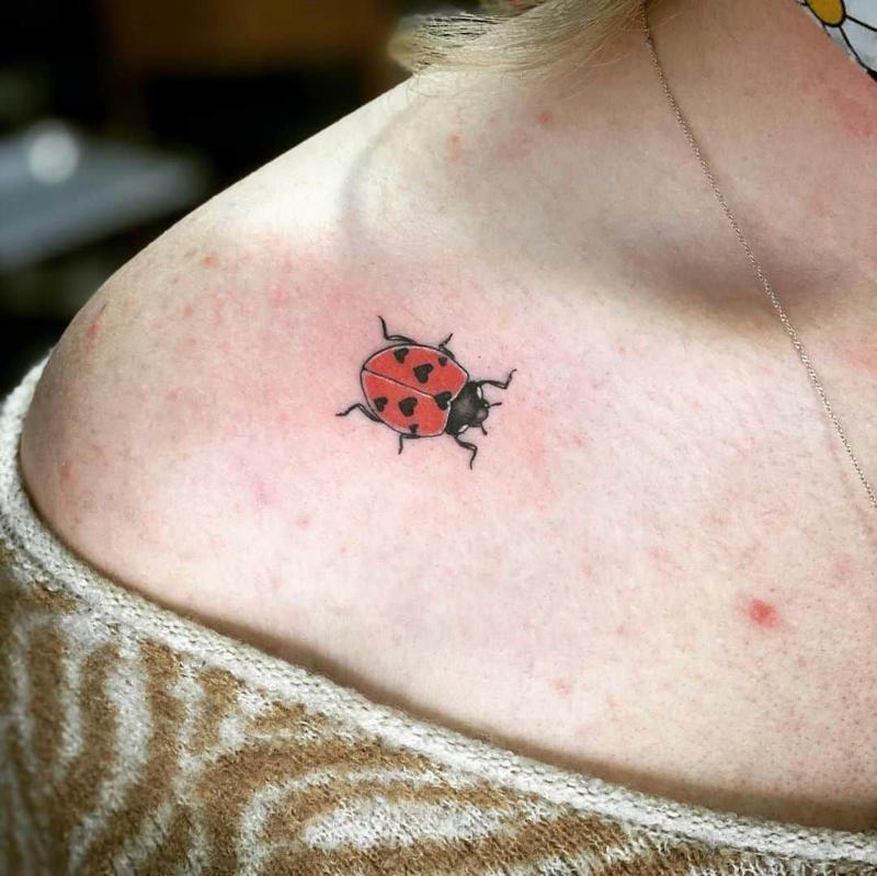 Ladybug Shoulder Tattoo 1