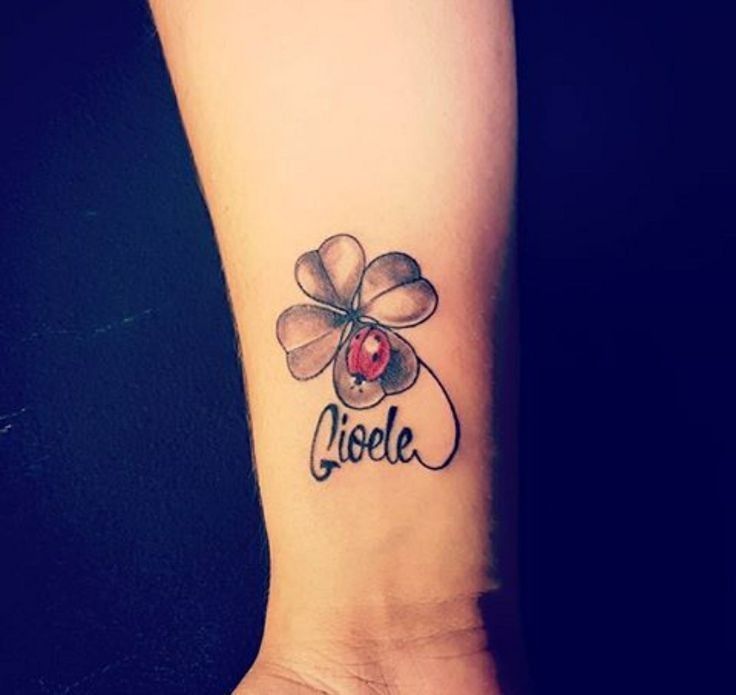 Ladybug Tattoo with Name 3