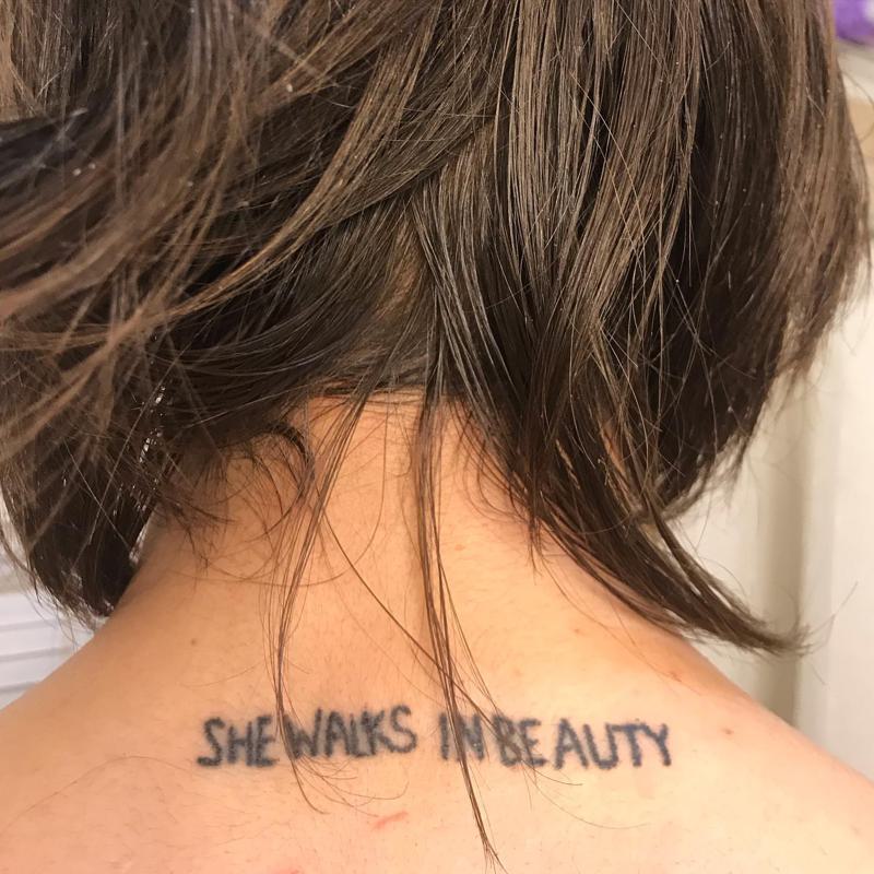 Meaningful Small Neck Tattoos 4
