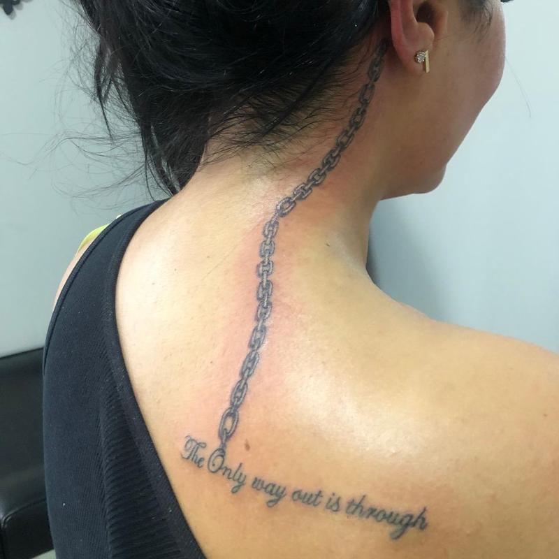 Neck and Shoulder Tattoo 3