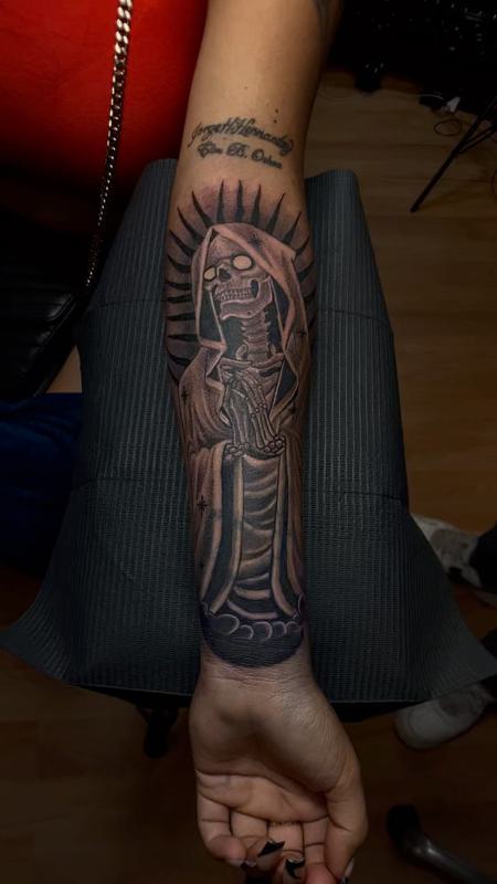 Praying Hands Santa Muerte Tattoo 2