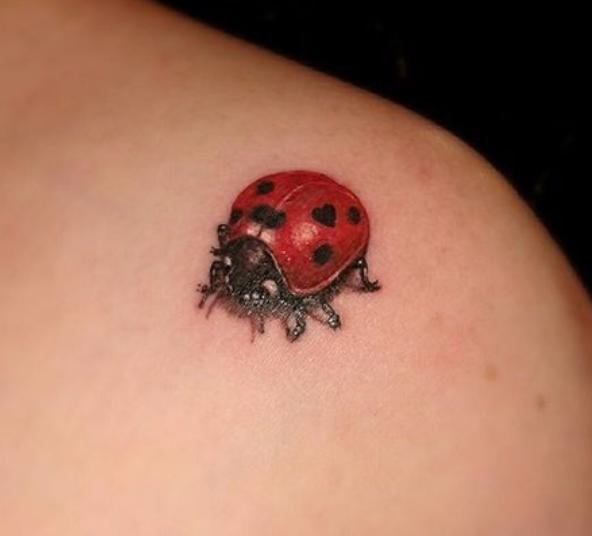 Realistic Ladybug Tattoo 1
