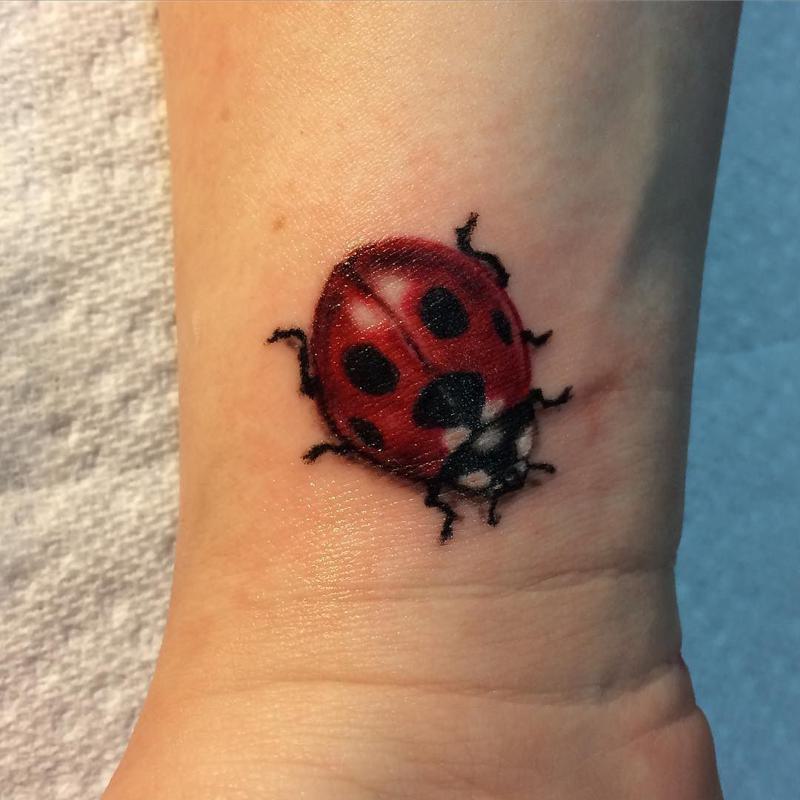 Realistic Ladybug Tattoo 2