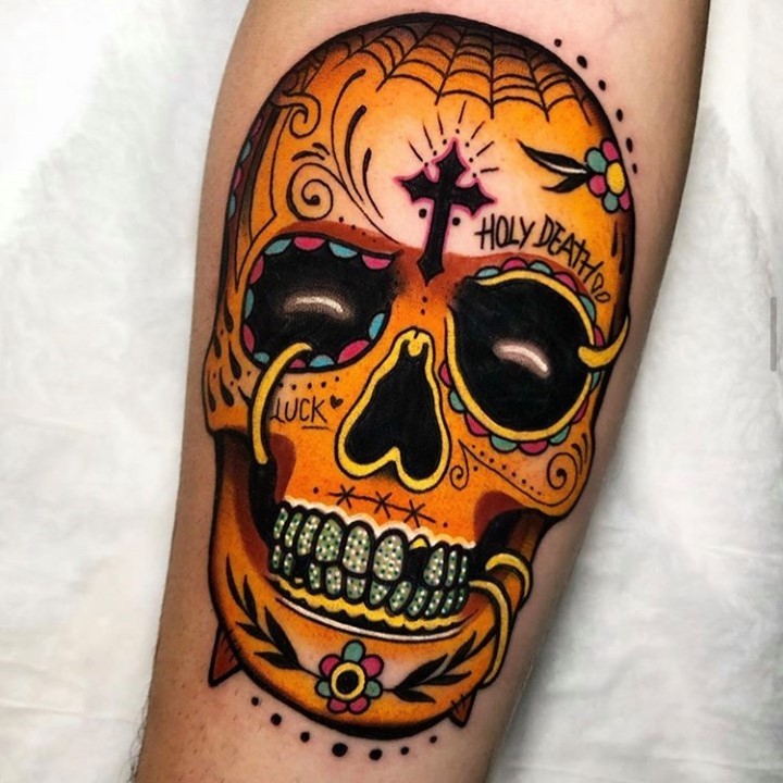 Tattoo of Santa Muerte Religious