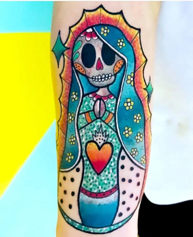 Santa Muerte Tattoos for Females 1