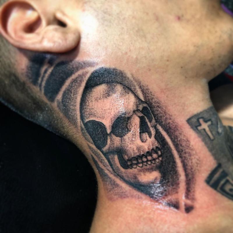 Shaded Santa Muerte Tattoos 2