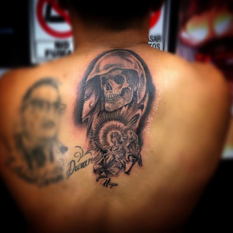 Shaded Santa Muerte Tattoos 3