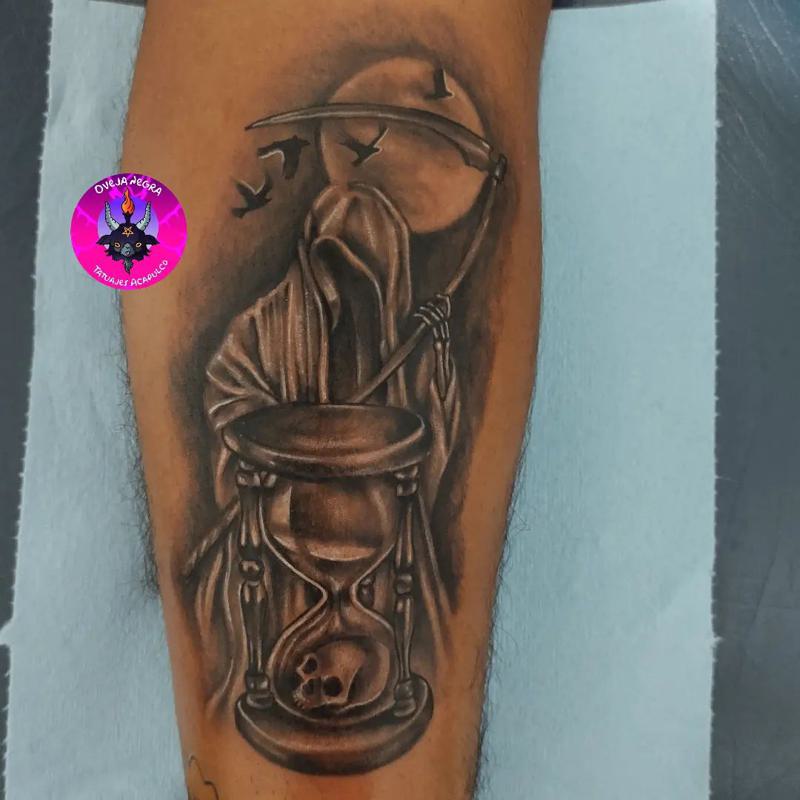 Shaded Santa Muerte Tattoos 4