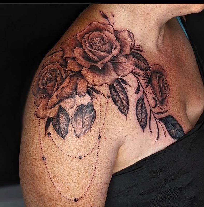 90 Rose Shoulder Tattoo Designs To Bring To Bloom