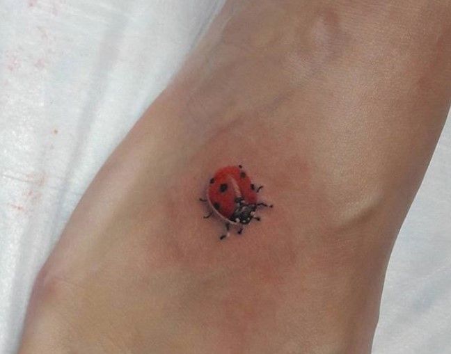 Tiny Ladybug Tattoo 3