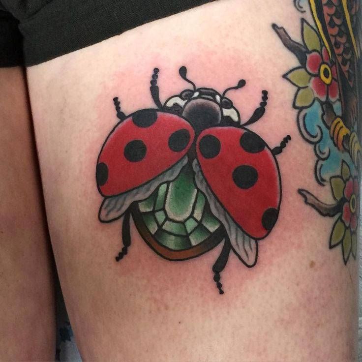 Traditional Ladybug Tattoo 2