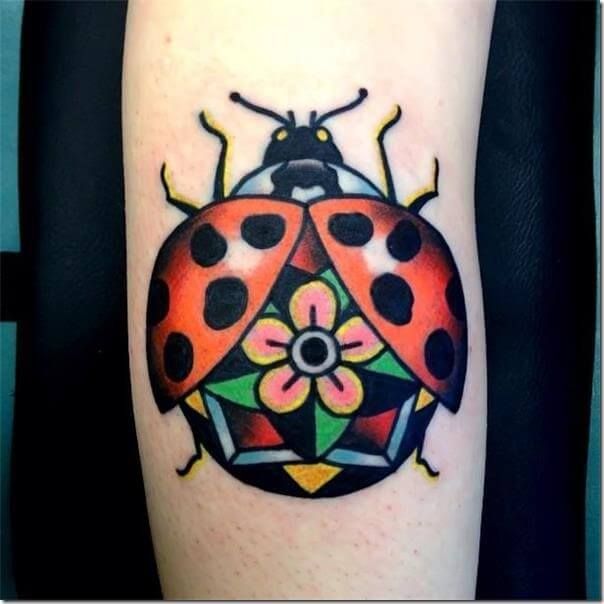 Traditional Ladybug Tattoo 3
