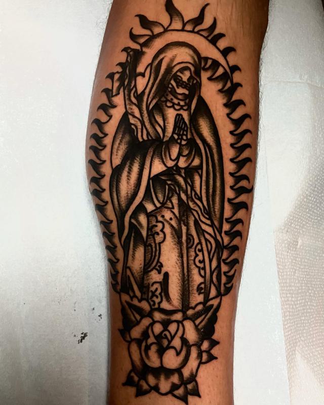 Traditional Santa Muerte Tattoo 1