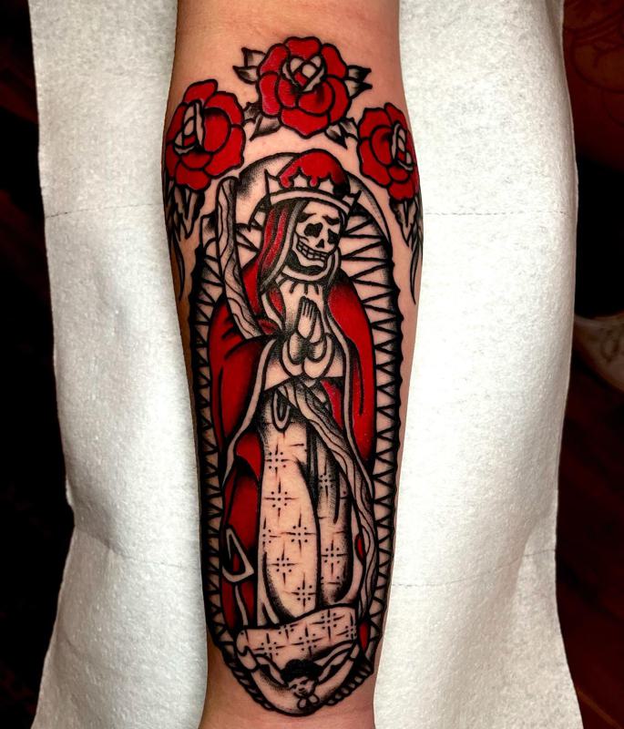 Traditional Santa Muerte Tattoo 2