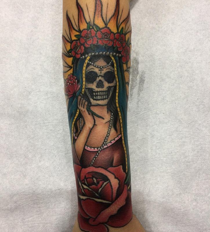 Traditional Santa Muerte Tattoo 4