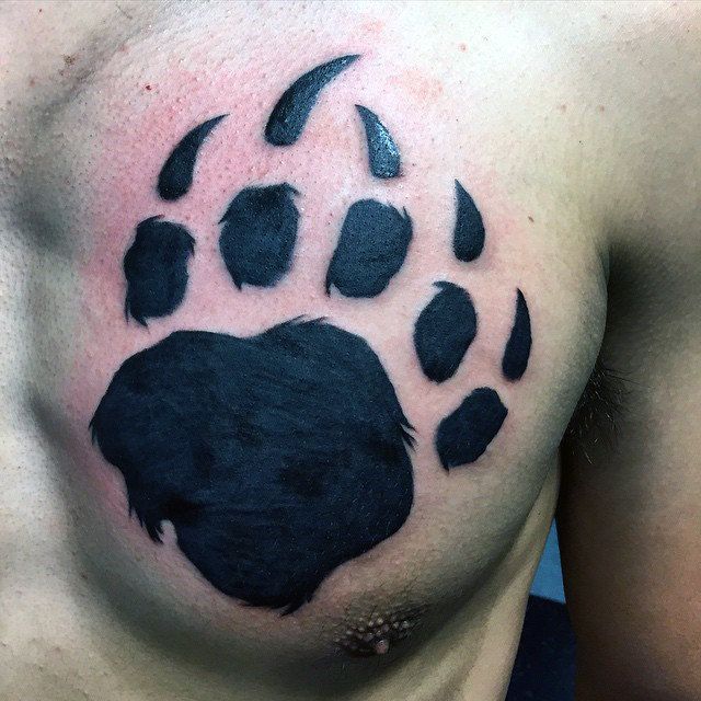 Tribal Bear Paw Tattoo 2