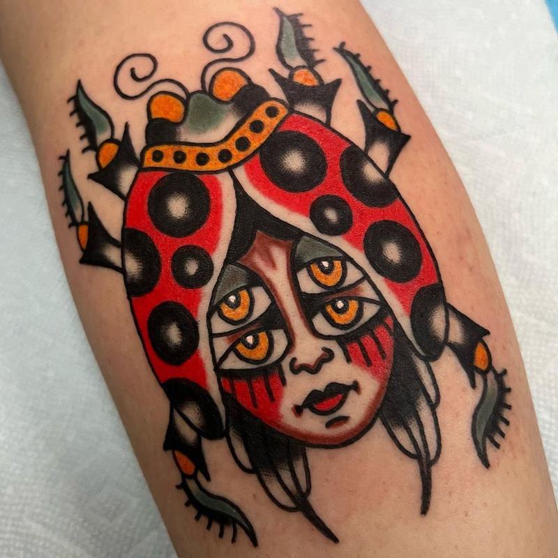 Unique Ladybug Tattoo Design