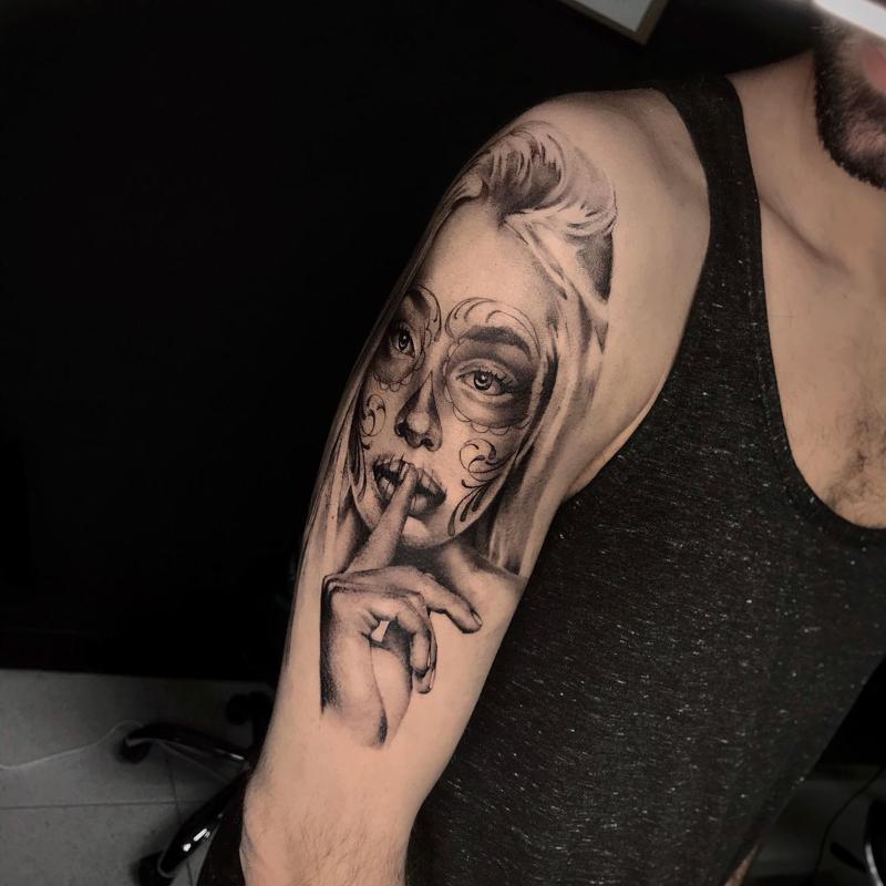 Unique Santa Muerte Tattoos 4