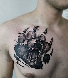 Viking Bear Paw Tattoo 1
