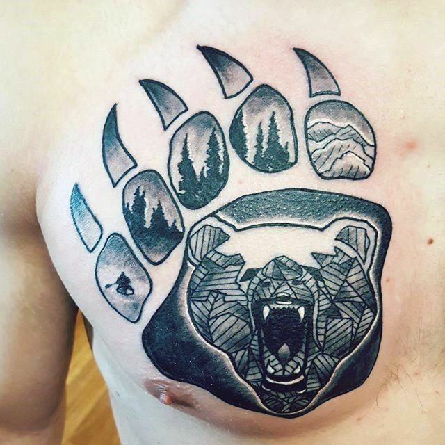 Viking Bear Paw Tattoo 3