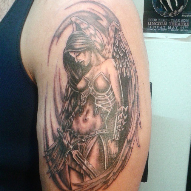 Tattoo uploaded by Jamie Davies • Dark angel • Tattoodo